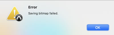 save bitmap error mac